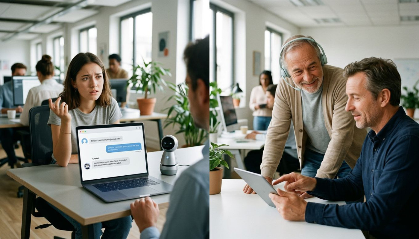 Chatbots versus conseillers humains : qui sait mieux guider les internautes indécis ?